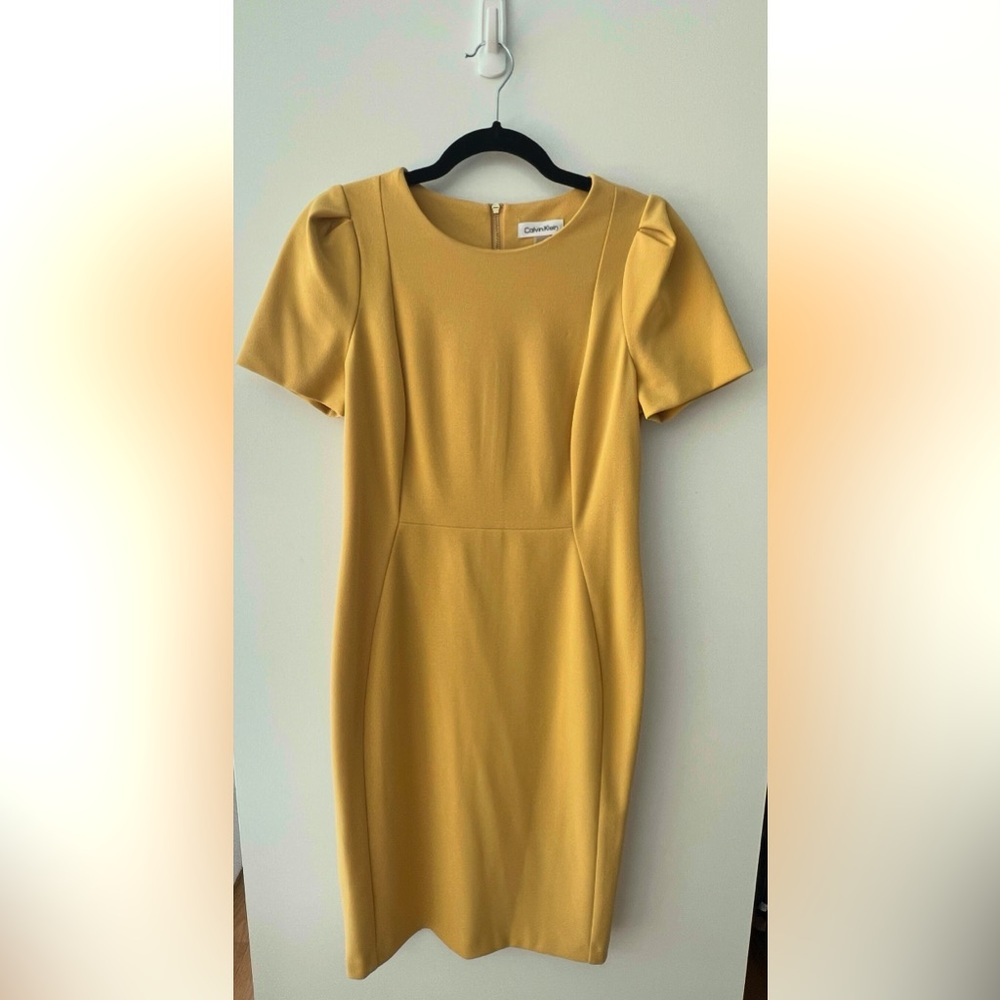 Calvin Klein - tulip dress - flattering knee length for office or wedding